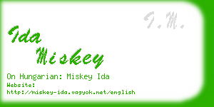 ida miskey business card